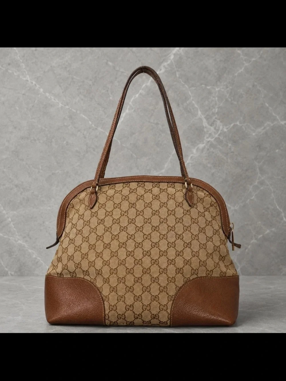 Gucci Brown GG Canvas Top-Handle Bag